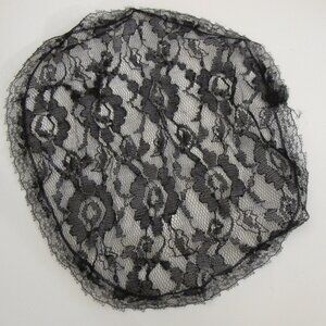 Black lace doily